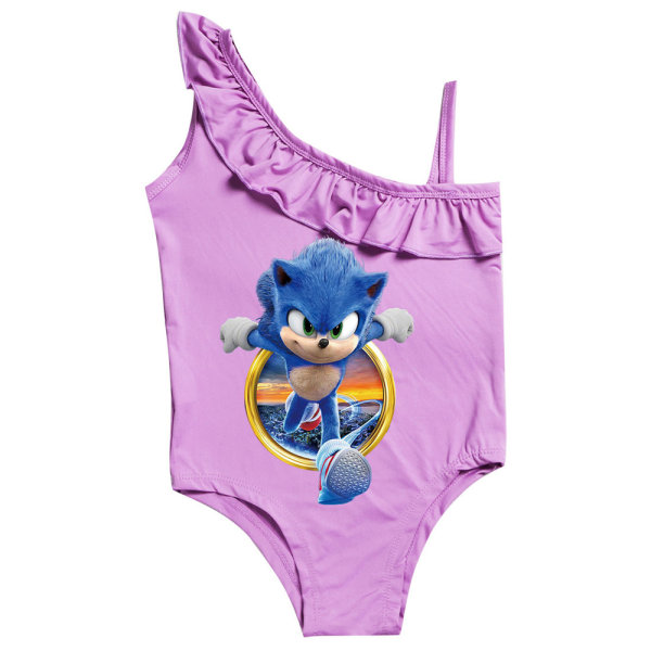 Girls Sonic Cartoon Baddräkt Baddräkt i ett stycke Beach Summer Pink 140cm