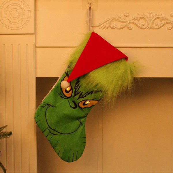 Julgran Hängande Tomte Strumpa Sockor Godispåsar Julgran