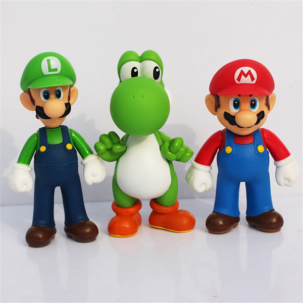 Mario Bros Figurer Yoshi Mario Luigi Kagepynt Legetøj Børnegaver