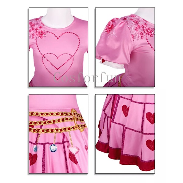 Flickor Rise Röd Bridget Kostym för Barn Cosplay Prinsessa Klänning Halloween Outfits Födelsedagsfest Present 160cm