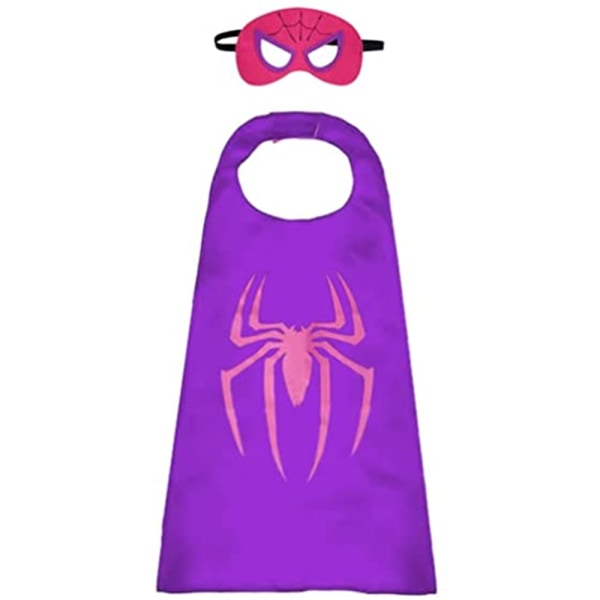 Superhjälte Capes Set Long Cape Mask för barn Halloween leksakspresenter F