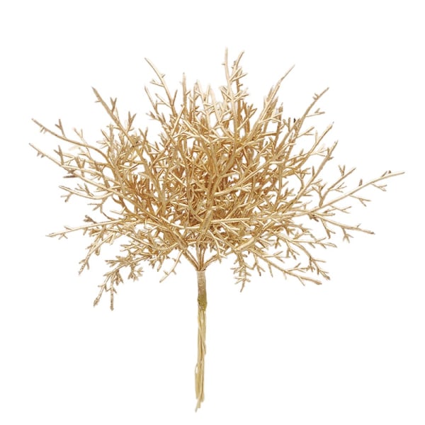 Jul konstgjorda blomma tall blad Xmas träd krans dekor gold