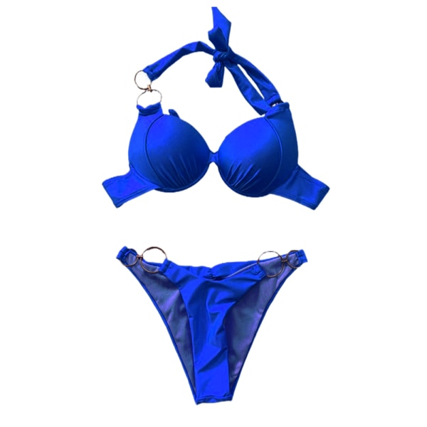 Dam BH Thong Beach Badkläder Baddräkt Bikini Set Baddräkt blue XL 94f2 |  blue | XL | Fyndiq