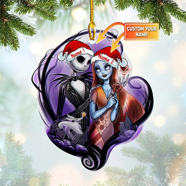 The Nightmare Before Christmas Jack & Sally Hängande Julgranspynt F