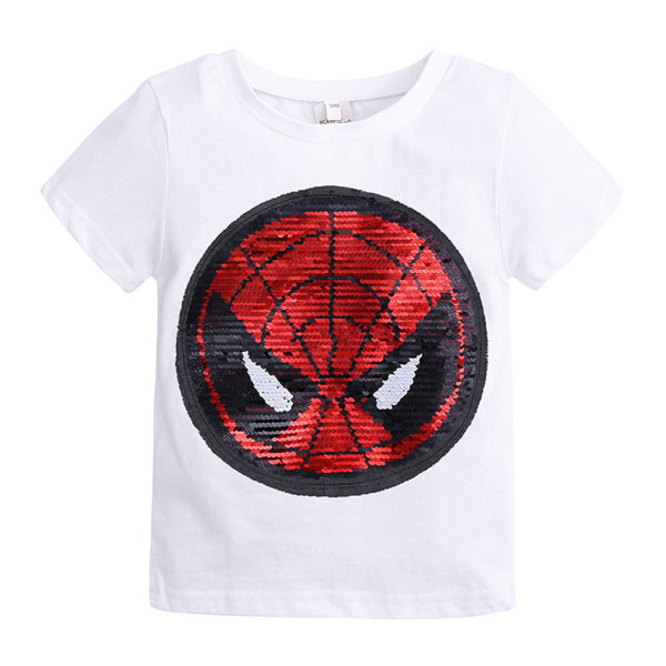 Kids Boy Spiderman kortärmad T-shirt sommar casual white 100cm