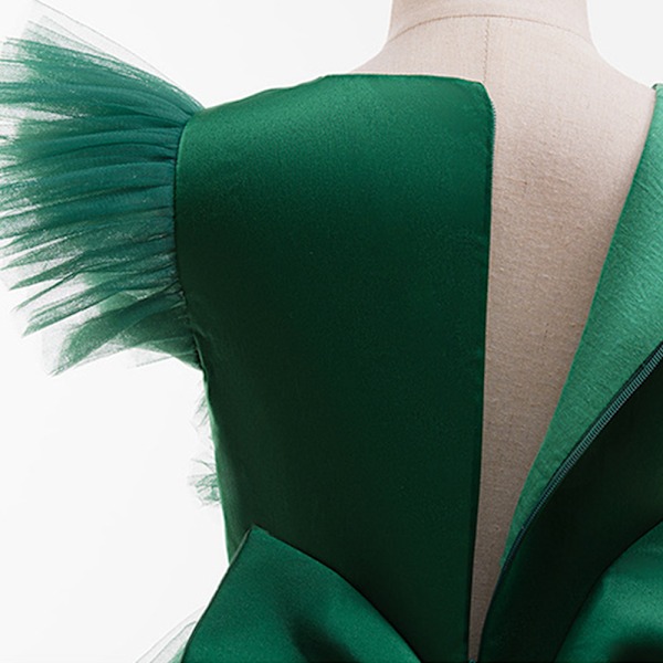 Julklappsprincesstutu i Tulle för Småflickor, Julklänning med Ärmar, Nyårsfest, Julgran Kostym 100cm