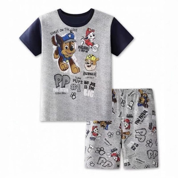 PAW Patrol Pyjamas för Små Pojkar Grafisk Kortärmad Topp & Shorts Sovkläder Set Hemmakläder Pyjamas #8 130cm
