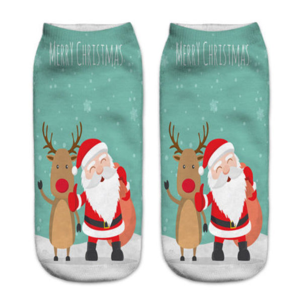 2/4/6/8/12 par julstrumpor i 12 färger, dekorativa, trendiga, tecknade Snowman 2PCS