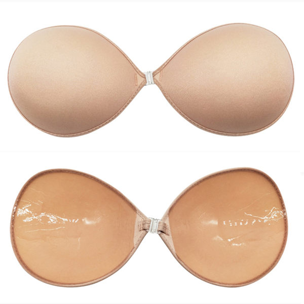 Selvklebende BH Stroppeløs Push Up Gjenbrukbar Silikon BH Skin-D