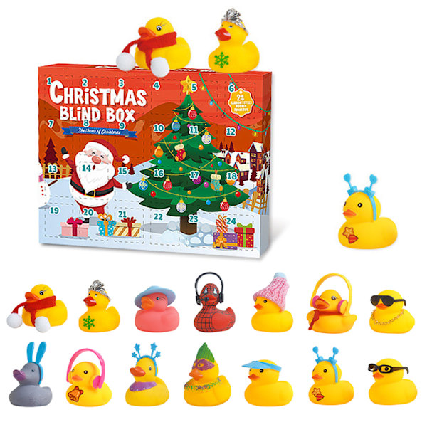 24 Dages Julekalender Blind Box Gummiand Legetøj Julegaver til Børn