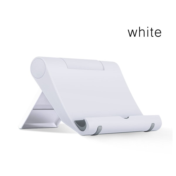 Vikbar bärbar justerbar vinkelställning Mobiltelefonhållare white