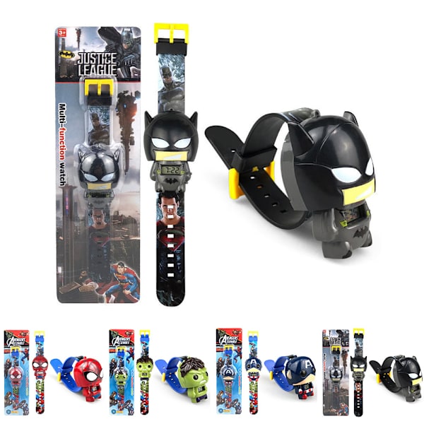 Elektronisk tegneserieur Avengers Superhelt Iron Man Legetøj Batman