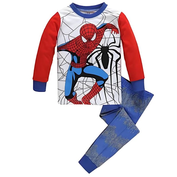 Spider-Man Pyjamas för Små Pojkar Grafisk Långärmad Topp & Byxor Sovkläder Set Hemmakläder Pj's #7 120cm