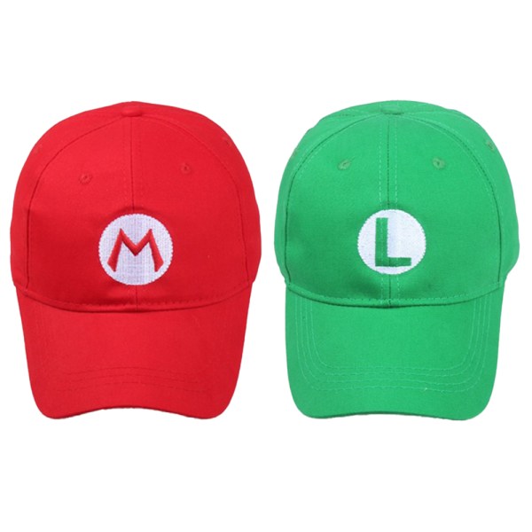 Super Mario Bros Odyssey Luigi Baseballkeps Cap Herr Cosplay Hat green