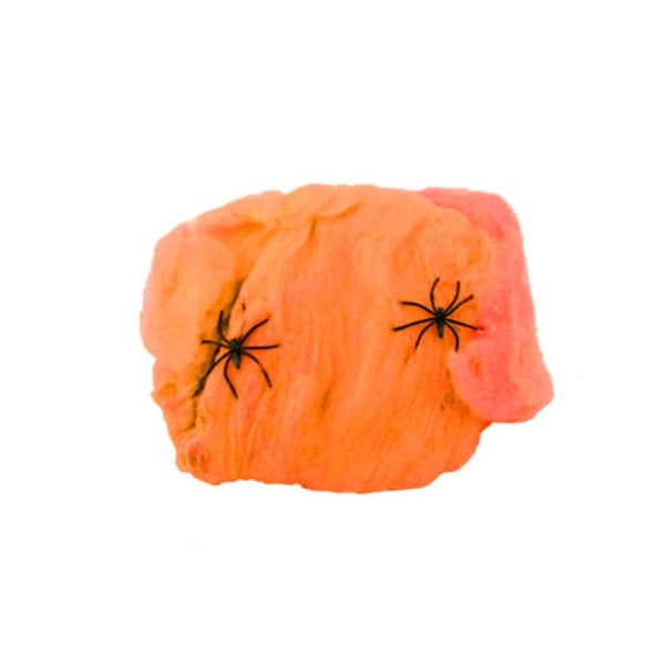 Halloween fest dekoration stretchbar falsk spindelnät orange