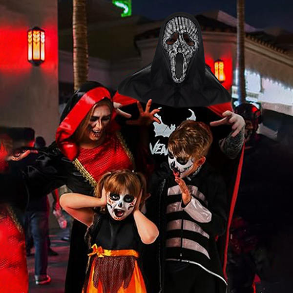 Halloween-spökmaske, läskig festdekoration, skrikande spökmaske