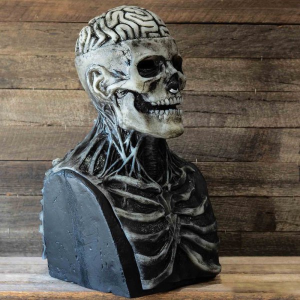 Halloween Cosplay Helhuvud Skalmask Skeleton Latex Huvudbonader grey