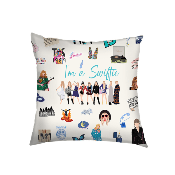 Taylor Swift Kuddeöverdrag / Örngottsöverdrag PRESENT Heminredning 45x45cm E 45*45cm