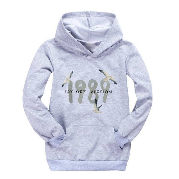 Barn Pojkar Flickor 1989 Taylor Sweatshirt Hoodies Långärmad Tröja Jumper Toppar Grey 140cm