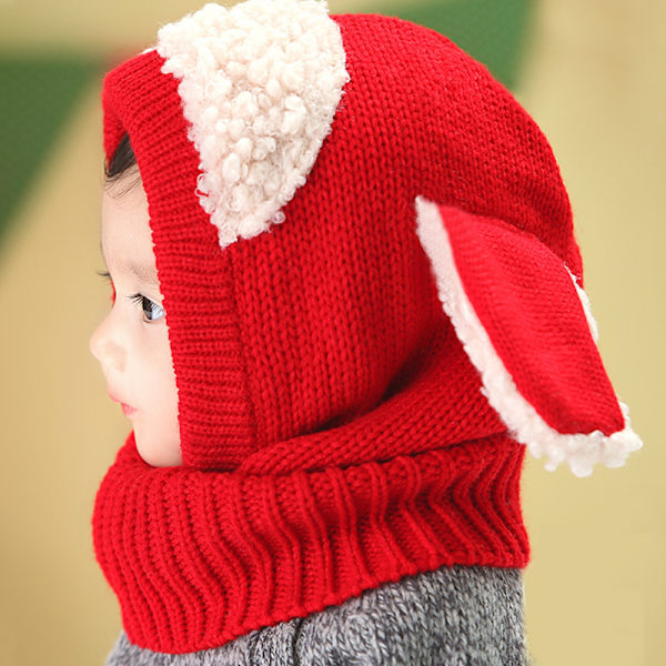 Vastasyntyneen Söpöt Korvat Unisex Poika Tyttö Talvi Red