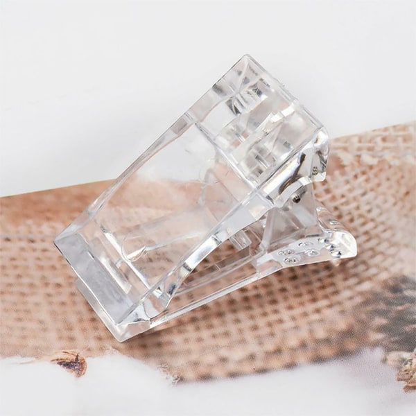 5st Nageltipsklämma Transparent Poly Gel Förlängningsbyggare Klämma 5 PCS