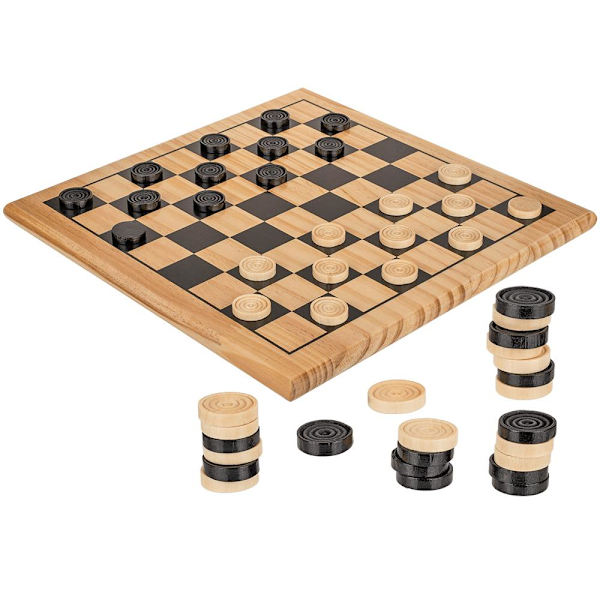 Dam / Checkers Spel - Brädspel / Sällskapsspel - Damspel qd bäst beige