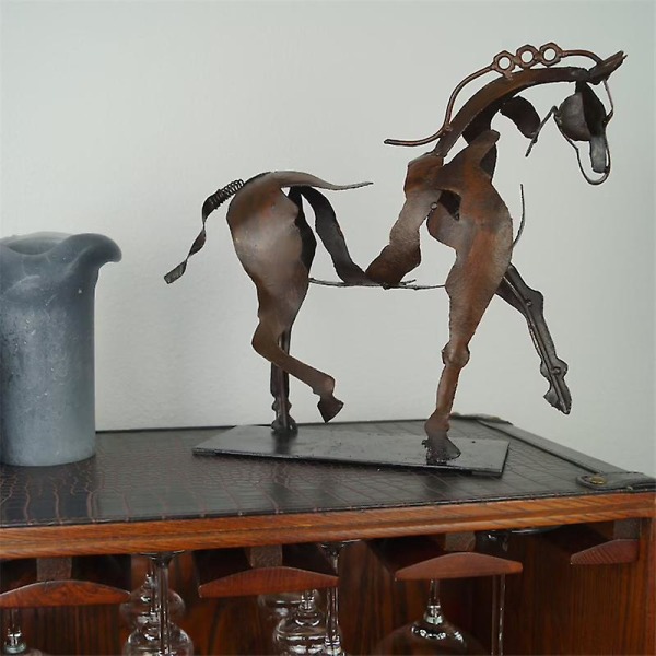 Häst Skulptur Metall Led Djur Skulptur Hem Restaurang Dekoration Inflyttningsfest Present qd best Dont Shine