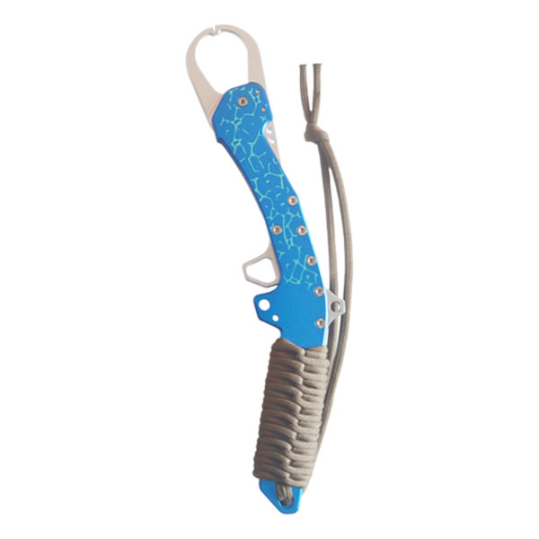 Multifunktionell Fish Grip bärbar fisketång med halkfritt handtag Multifunktionell fiskkontrollklämma qd best Blue