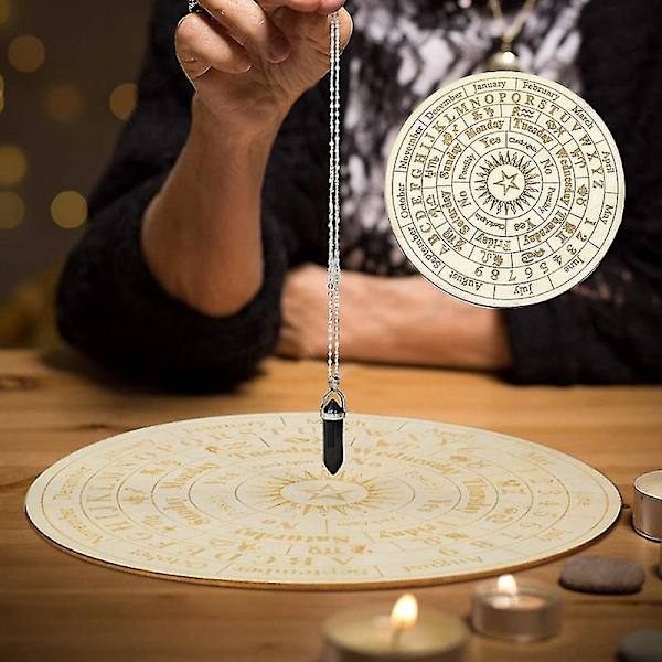 Trä Ouija-tavla polerad gradfri spådom Metafysisk anslagstavla för hem Qinhai qd best L