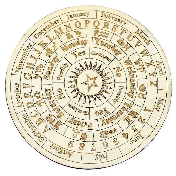 Trä Ouija-tavla polerad gradfri spådom Metafysisk anslagstavla för hem Qinhai qd best L