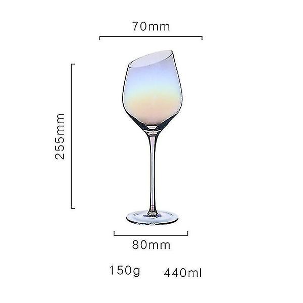 Creative Red Wine Champagne Glas Blyfritt Glas Transparent Smoke Grey Amber Glass ATransparent number 570ML