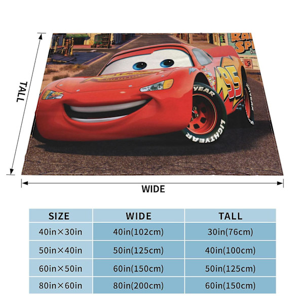 Pixar Cars Fleece Täcke För Soffa Eller Säng - Plysch Mysig Fuzzy Blanket 50&#34;X40&#34;, Super Soft Warm Throw Blankmnuavx746 40x30in 76x102cm