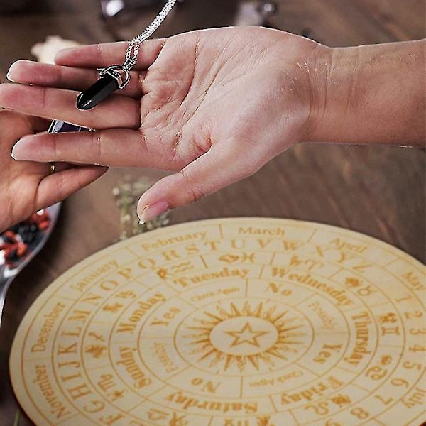 Trä Ouija-tavla polerad gradfri spådom Metafysisk anslagstavla för hem Qinhai qd best L
