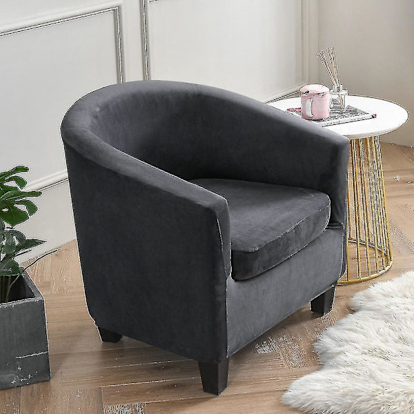 Cover Stol Sofföverdrag Vardagsrum Stol Säte Slipcover Dark Gray
