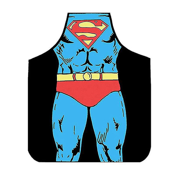 Vuxna Nyhet Print Matlagning Kock Förkläde Fest Middag Bbq Kök Haklapp Klänningar -q Superman