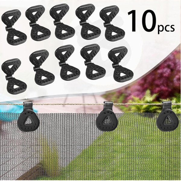 Utomhustält presenning Fästspänne Spårlöst och lättanvänt Tältfäste för campingtält Markiser Husvagnar qd best Shade Net Clip 10pcs