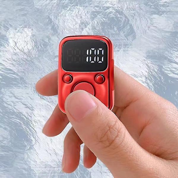 Digital Led Finger Ring Hand Tally Counter Prayer Uppladdningsbara Counters Clicker Silver