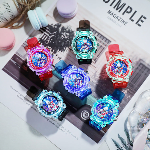 Barnklocka Watch Lysande Watch Elektronisk Watch LED watch qd Dark blue Ultraman Tiga