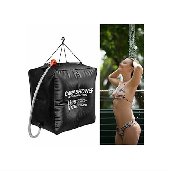 40 liters camping solarduschpåse qd