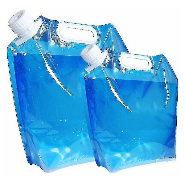 2-pack hopfällbar bärbar dricksvattentank (5l+10l) för vandring qd best