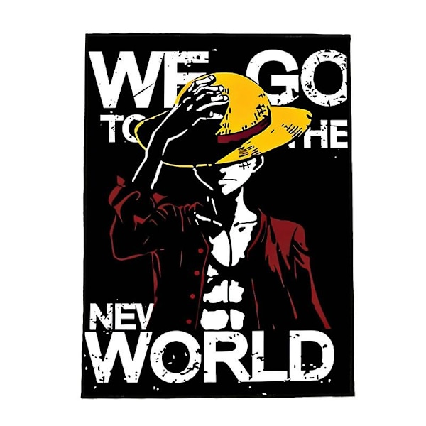 Anime ONE PIECE Monkey D. Luffy 3D Print Mattor Barn Sovrum Golvmattor Område Mattor Anti-sladd Hem Vardagsrum Halkfritt 50X80cm