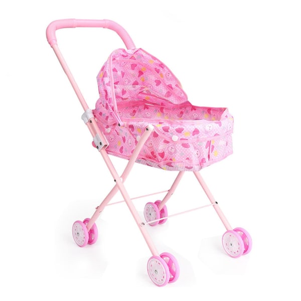 Dockvagnleksak, Baby , Baby Barnvagn Matstol Gungstolsgunga för dockor pink