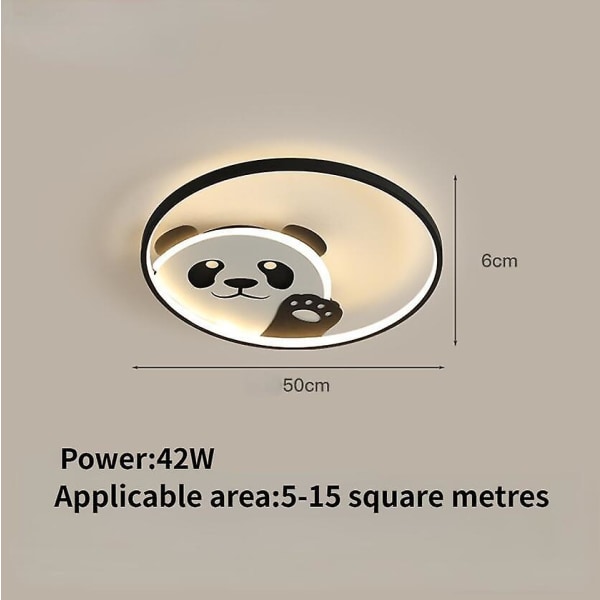 42WCute Panda Energisparande ögonskyddslampa för barnrum, fjärrkontroll LED-taklampa