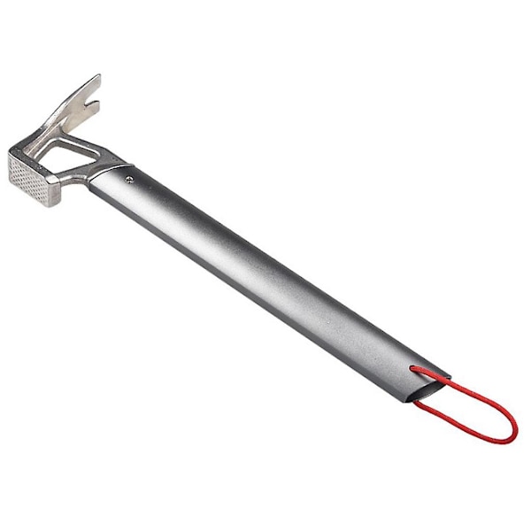 Rostfritt stål Camp Tält Stake Pinne Mallet Hammer Remover Avdragare Driver Shovel qd best