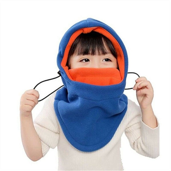 Barn Balaclava Mössa Skidmask Huva Vinter Full Face Halsvärmare Bekväm Fleece Termisk Pojkar Flickor qd