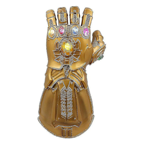 Led Light Up Thanos Infinity Gauntlet för den elektroniska näven Pvc-handskar med batterier