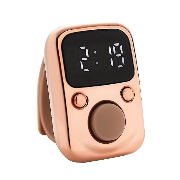 Digital Led Finger Ring Hand Tally Counter Prayer Uppladdningsbara Counters Clicker Rose Gold