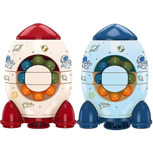 Nytt 2 st Rocket Rotating Magic Bean Creative Fingertop Toys-magic Bean Gyro Puzzle qd bäst