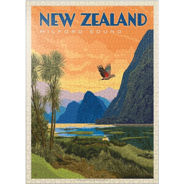 Nya Zeeland: Milford Sound, vintage - Premium 1000/500/300 pusselbitar för vuxna Barnleksaker Presentunderhållningsrekvisita Ppt769 500 Pieces