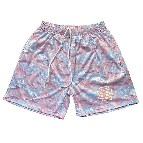 Eric Emanuel Camo Tryckta Shorts Herr Dam Mesh Shorts Gym Sport Träning Basketboll Sommar Snabb- qd MCEE